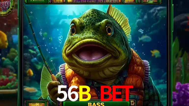 Personagem de peixe pescador do popular jogo de slot com tema de pescaria, uma das emocionantes opções de caça-níqueis para jogar e ganhar no cassino 56B BET.
